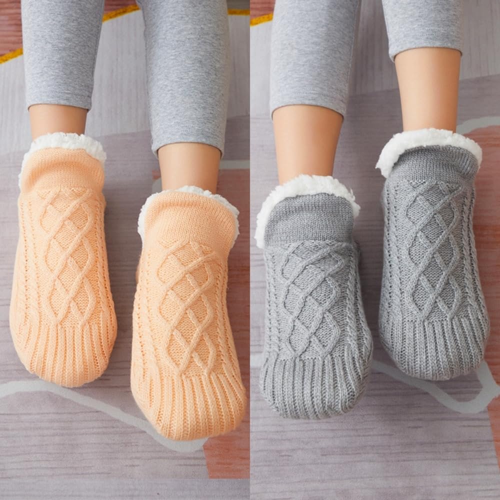 Calze/pantofole donna morbide antiscivolo con grip ABS – EU 35-39