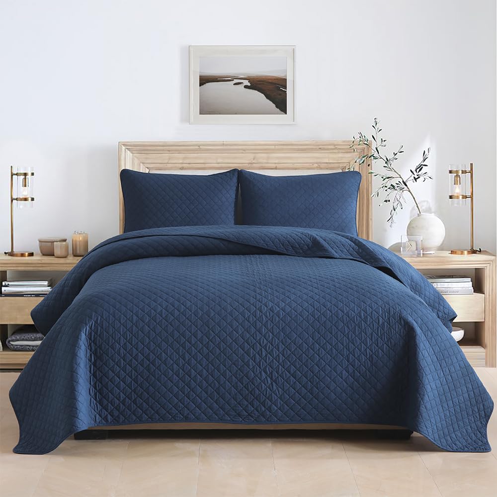 Copriletto trapuntato 240x260 cm con 2 federe – Grigio