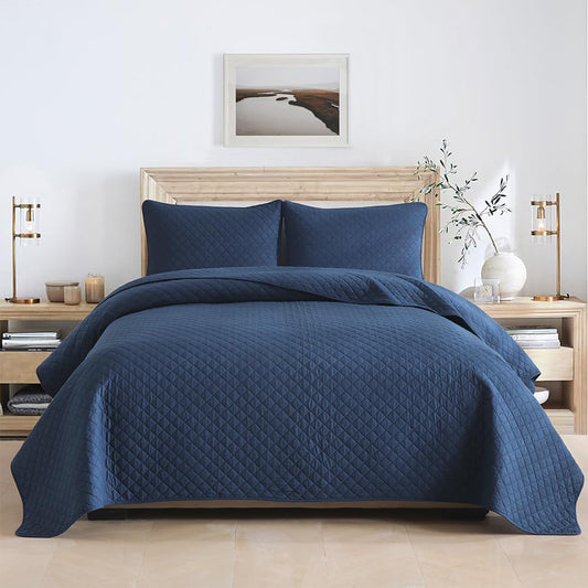 Copriletto trapuntato 240x260 cm con 2 federe – Grigio