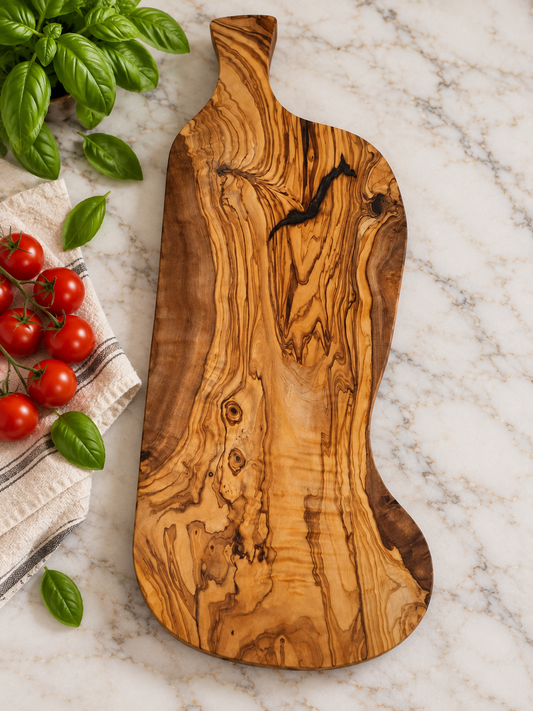 Tagliere "onde" in legno d'ulivo