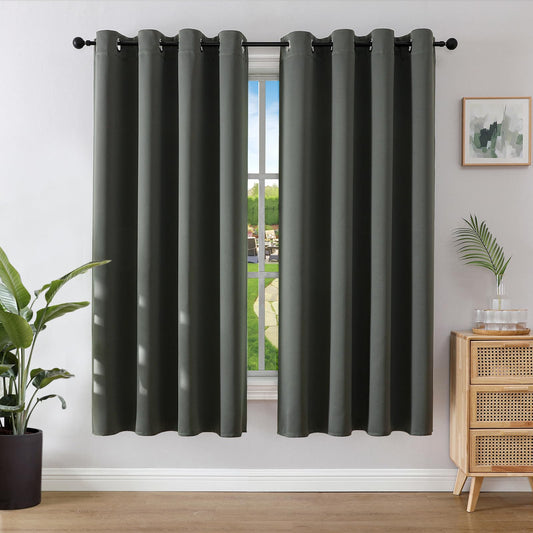Tende oscuranti termiche set da 2 grigio scuro