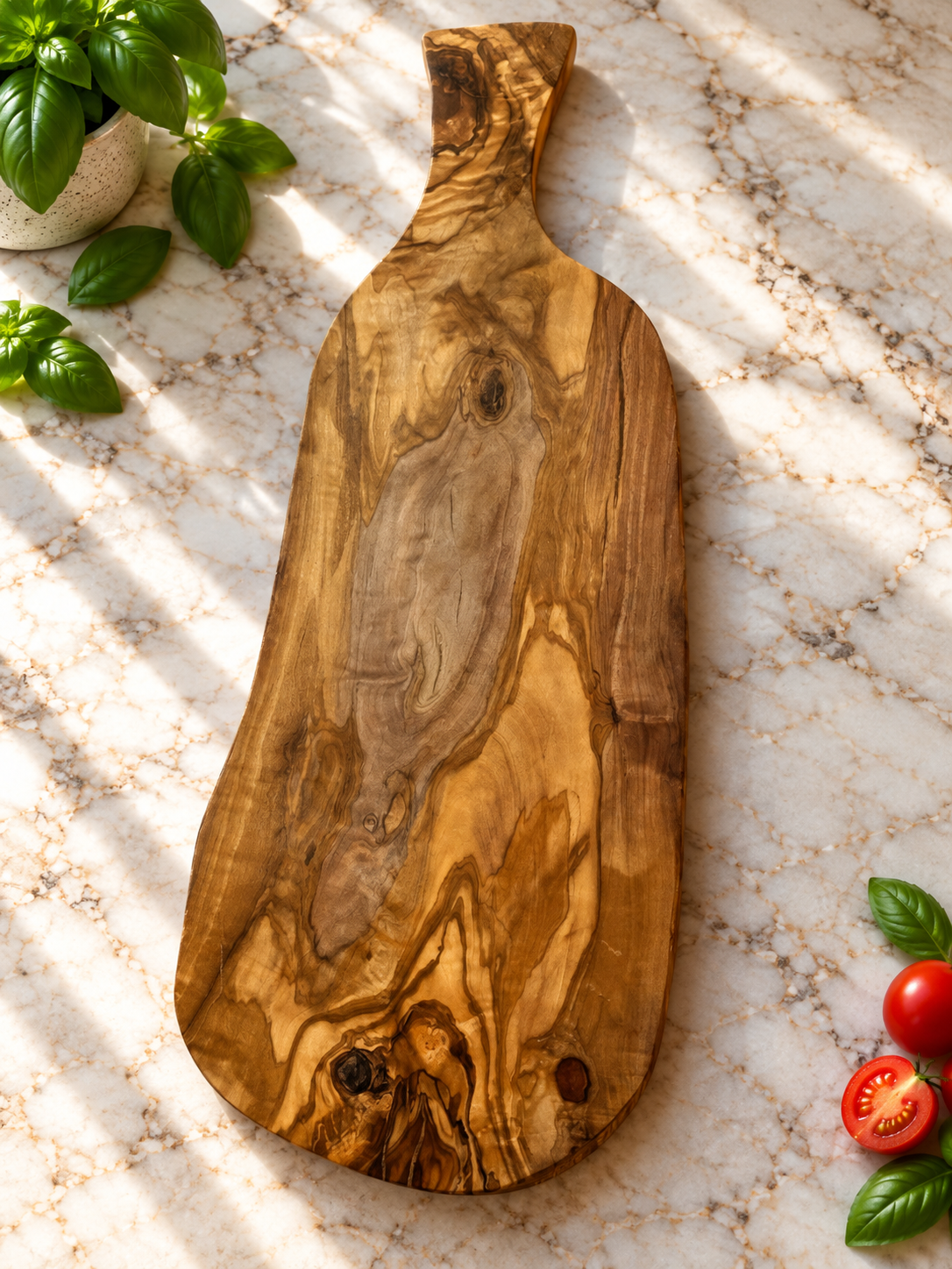 Tagliere "Scogliera" in legno d'ulivo - pezzo unico