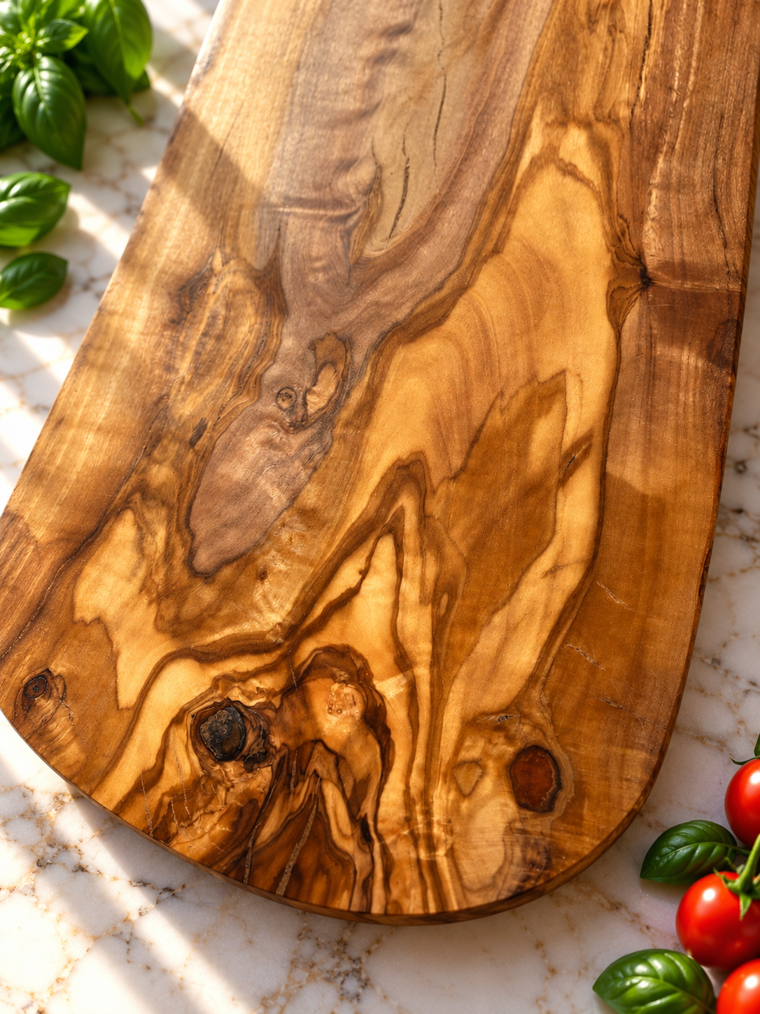 Tagliere "Scogliera" in legno d'ulivo - pezzo unico