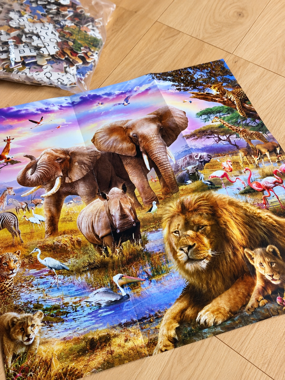 Puzzle 100 pezzi animali della savana