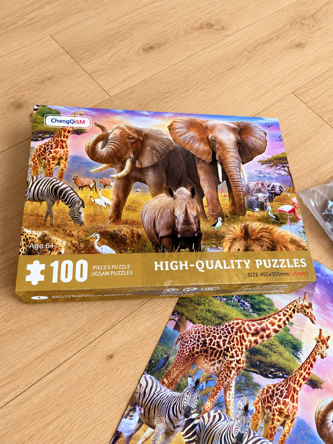 Puzzle 100 pezzi animali della savana
