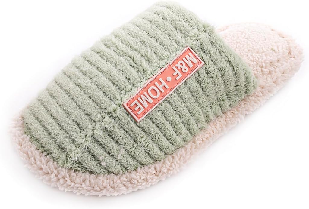 Pantofole donna invernali suola PVC antiscivolo – Pistacchio UK39