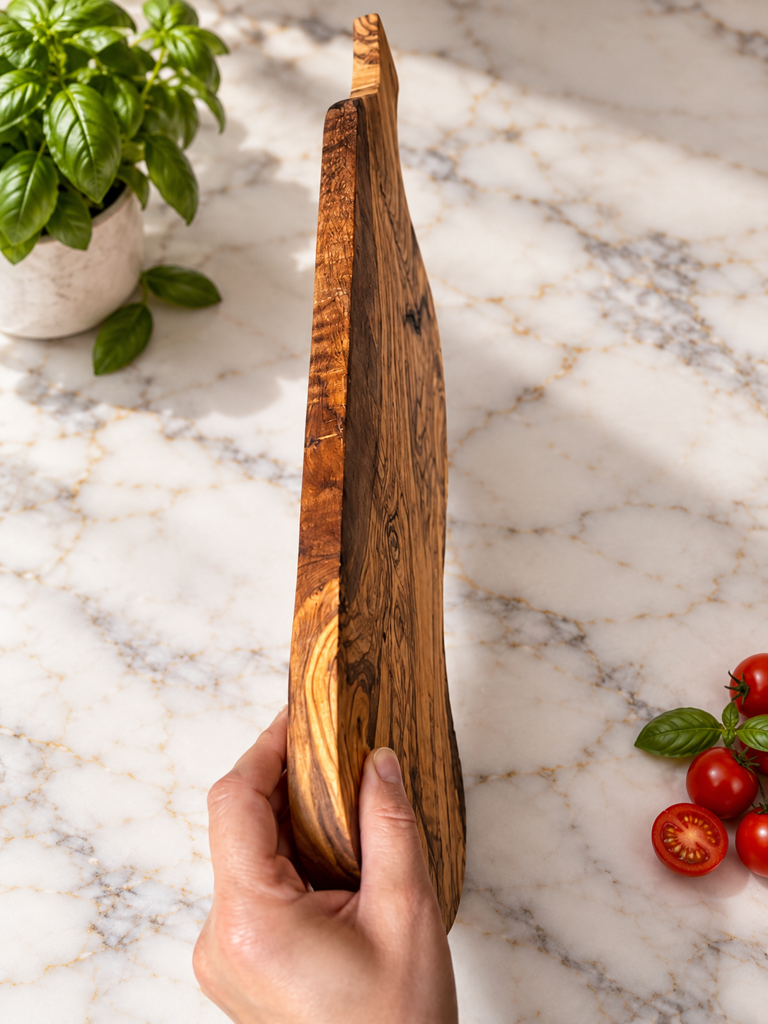 Tagliere "onde" in legno d'ulivo