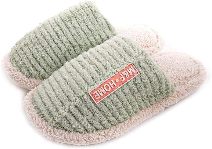 Pantofole donna invernali suola PVC antiscivolo – Pistacchio UK39