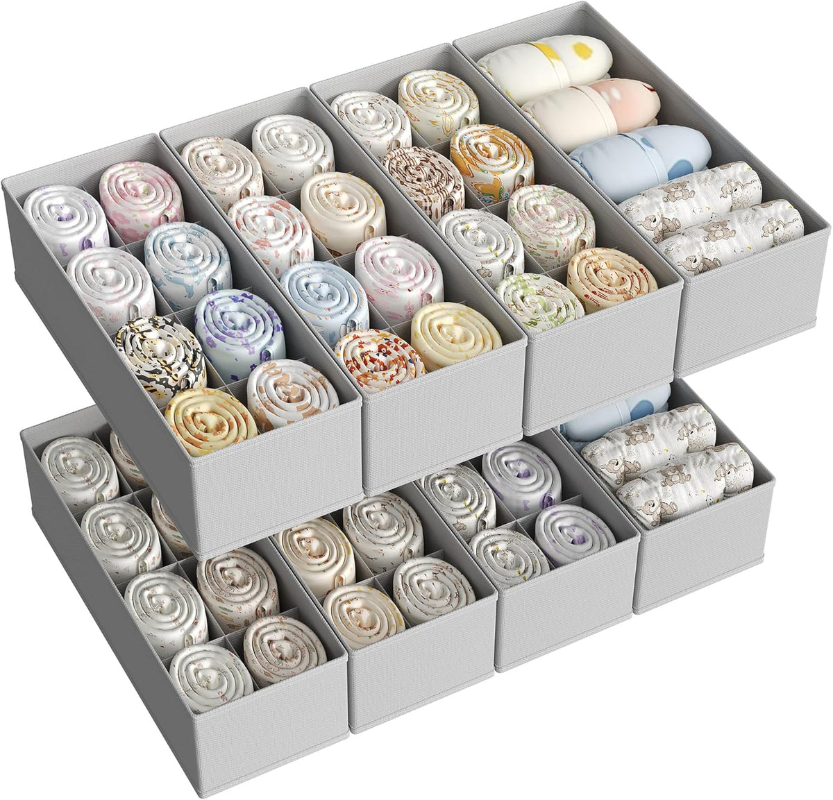 Set di 8 organizer per cassetti