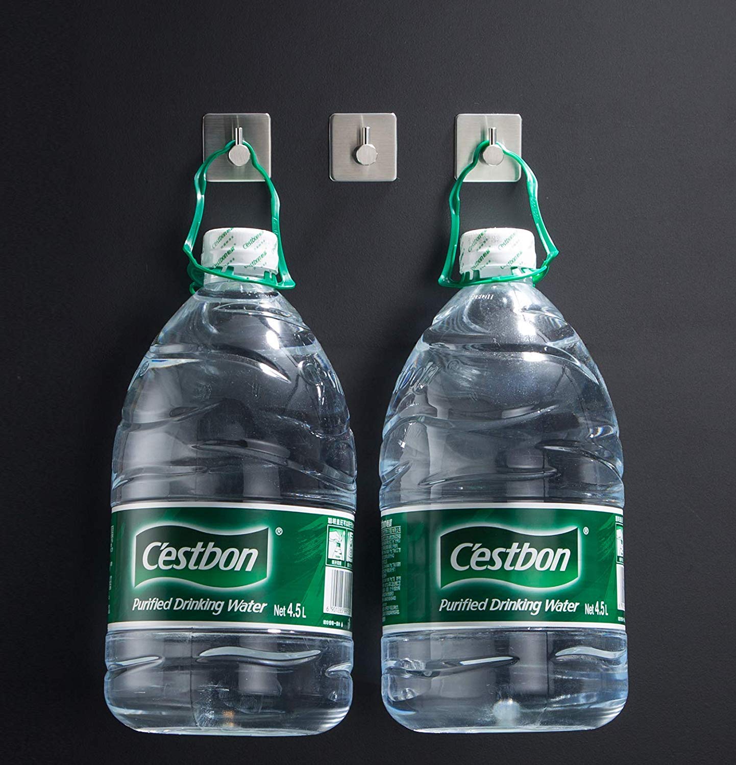 Ganci adesivi in acciaio inox – set da 4