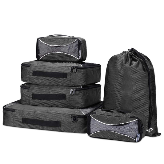 Set organizer cubi da viaggio – Nero 6 pezzi