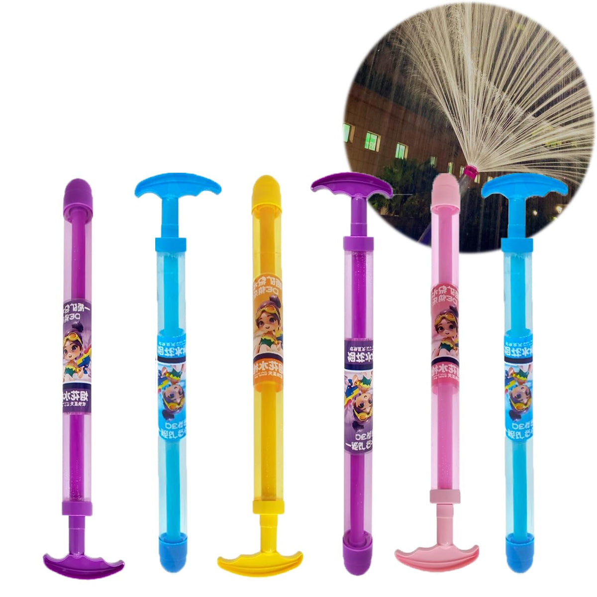 Set 6 pistole ad acqua fuochi d’artificio giocattolo piscina