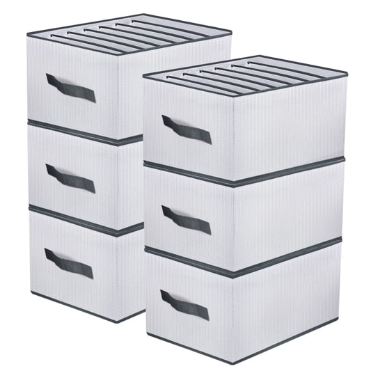 Easeve Organizer cassetti 6 pezzi con 7 scomparti pieghevoli per vestiti, jeans e magliette