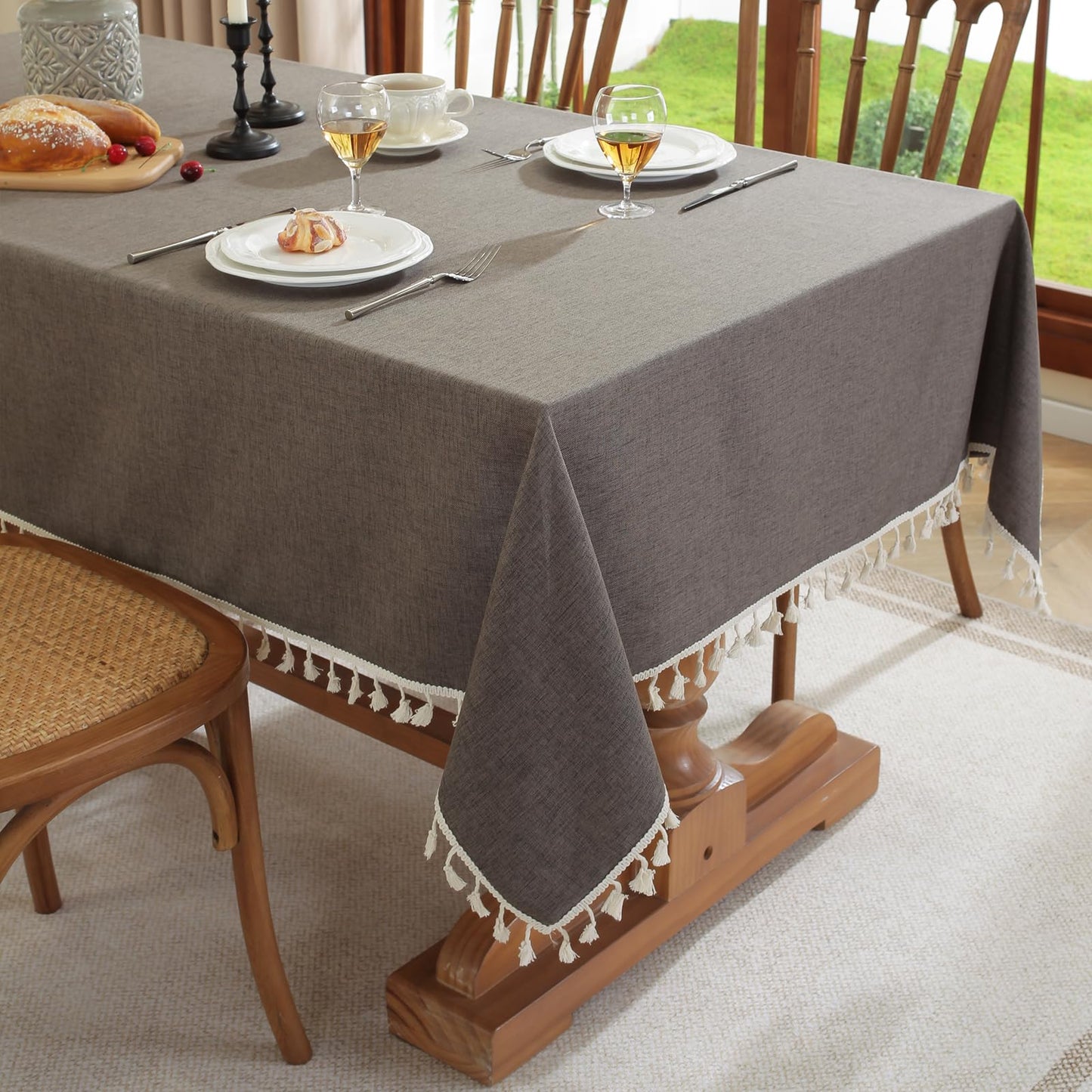 Tovaglia rettangolare antimacchia impermeabile – Nero 140x220 cm