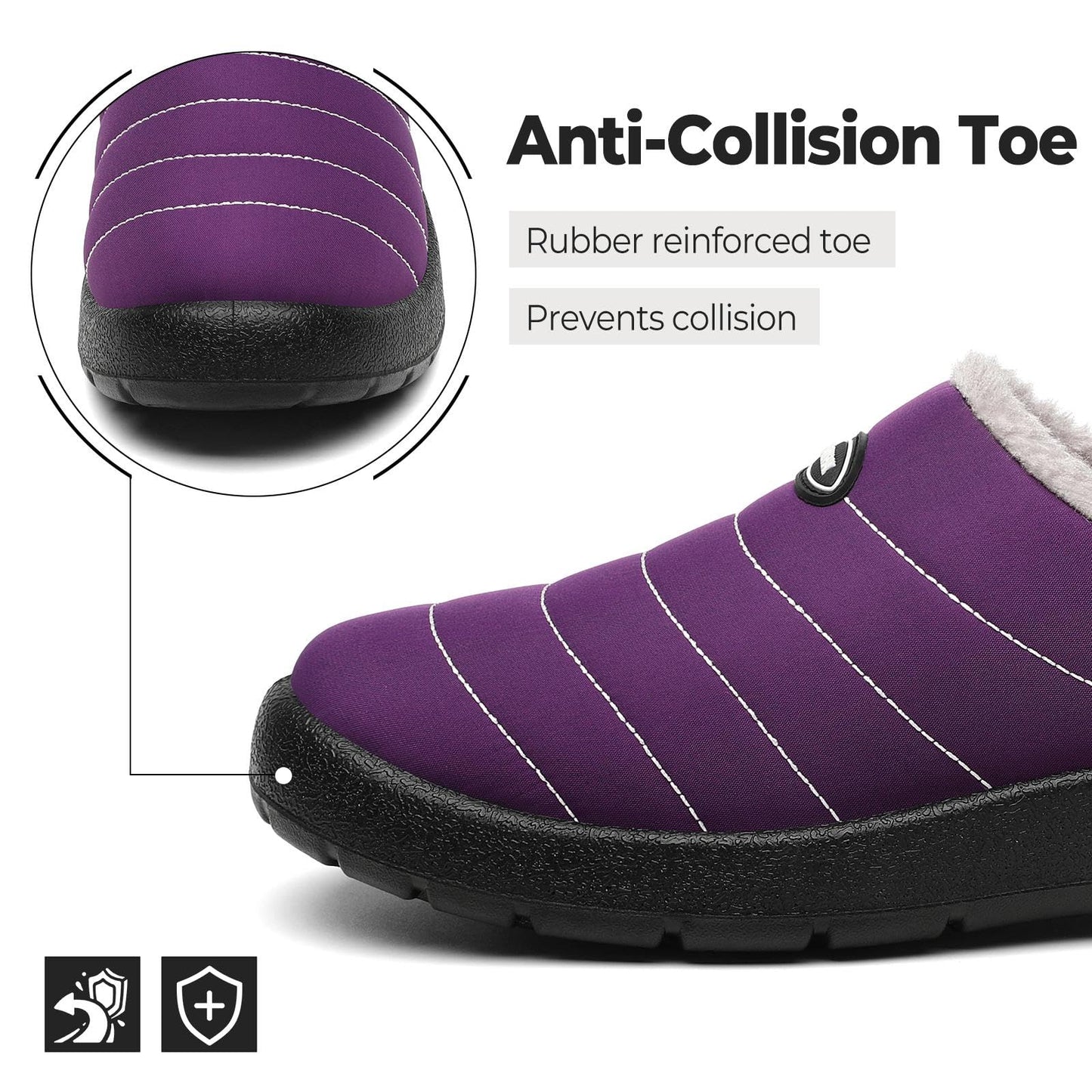 Pantofole invernali calde unisex – Viola 41