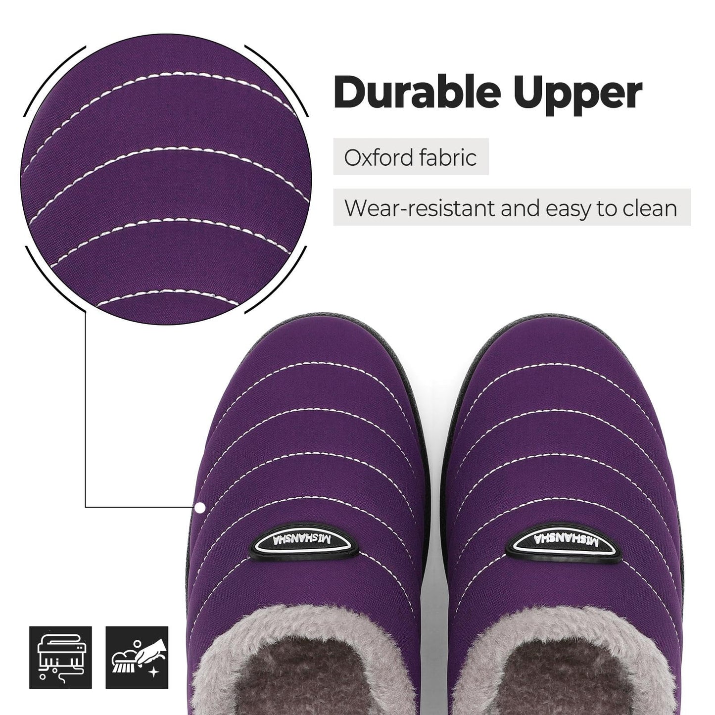 Pantofole invernali calde unisex – Viola 41