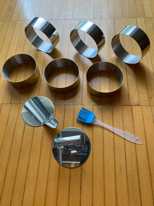 Set anelli per dessert in acciaio inox