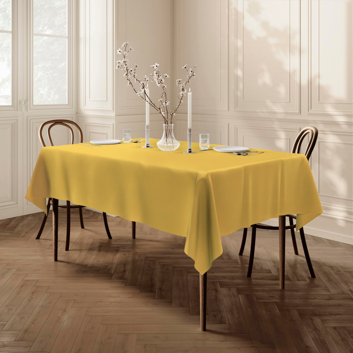 Tovaglia rettangolare in poliestere – Giallo 140x200 cm