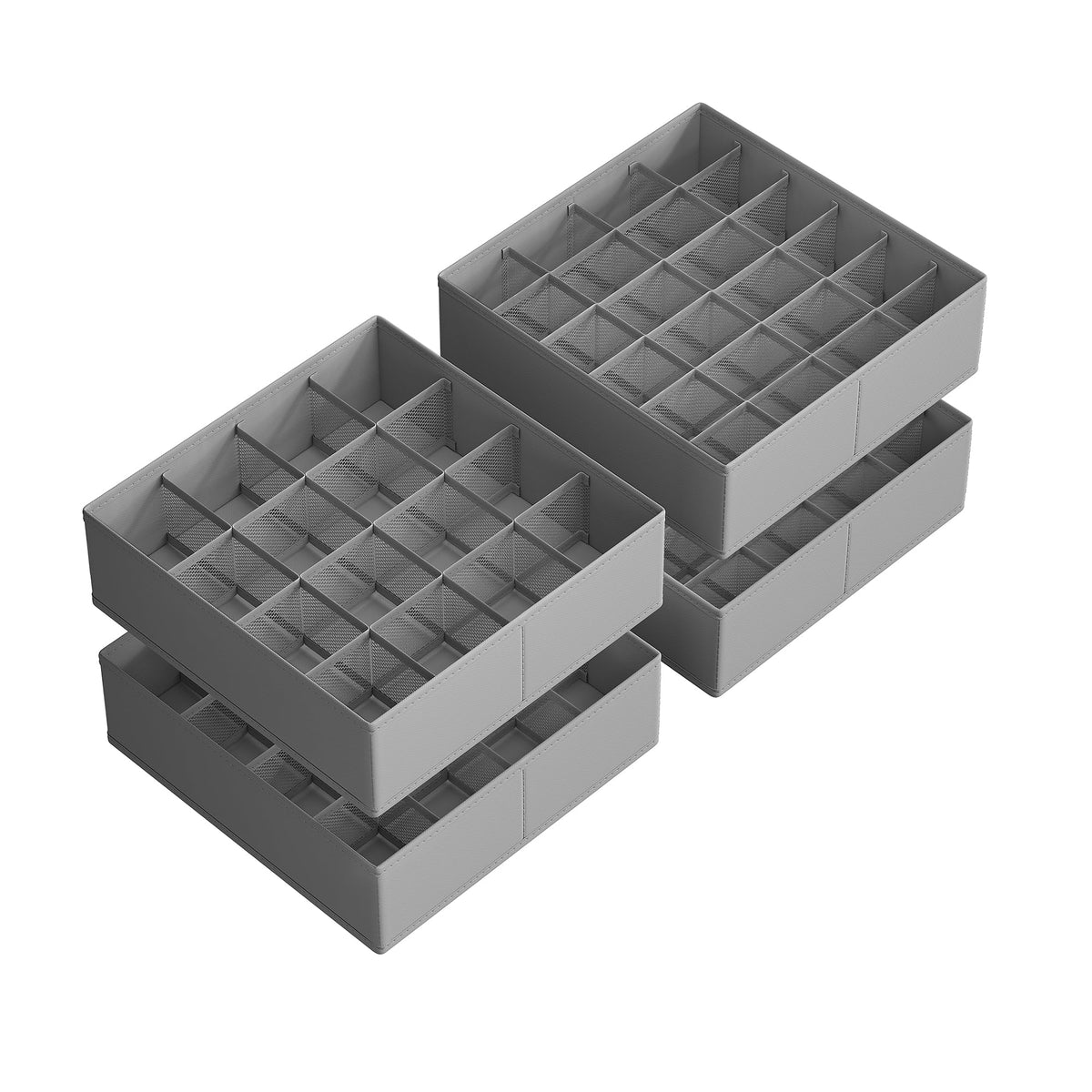 Set 4 organizer cassetti 80 scomparti pieghevoli