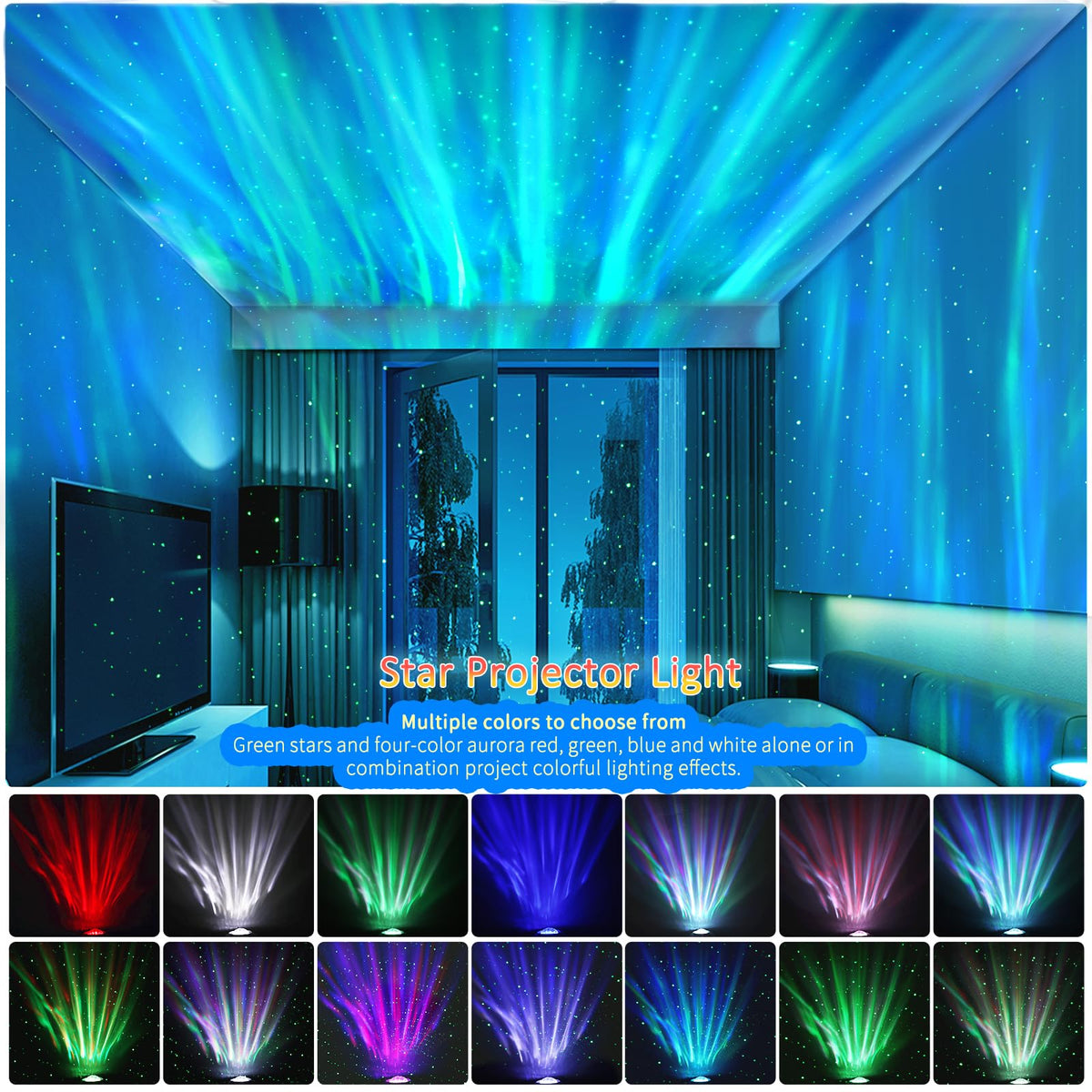 MHAZDZE Proiettore cielo stellato Bluetooth 360°