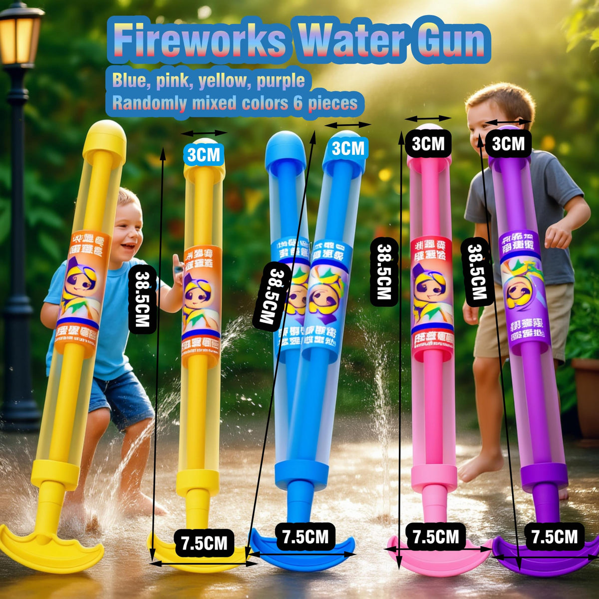 Set 6 pistole ad acqua fuochi d’artificio giocattolo piscina
