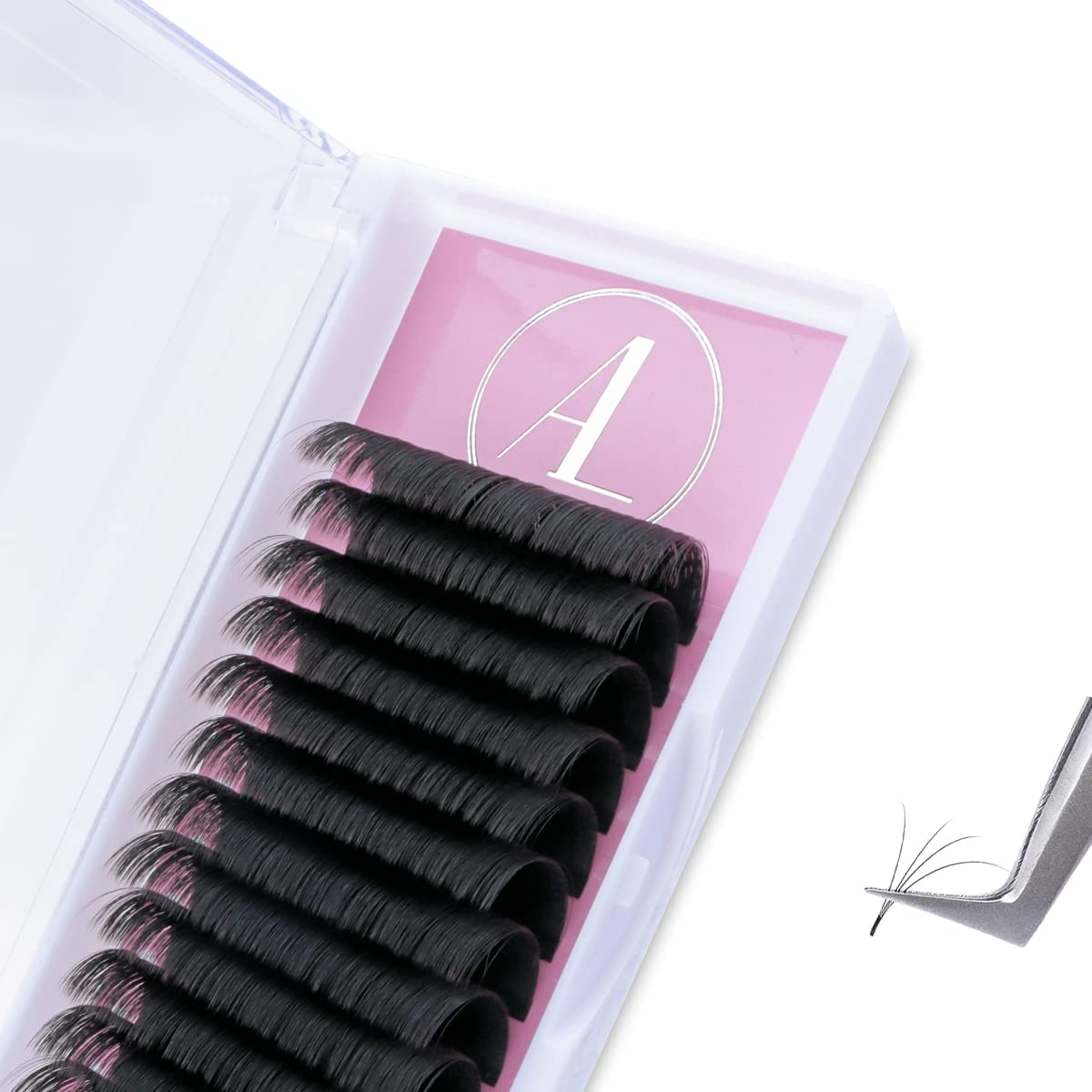 Extension ciglia 0,07 mm curvatura DD mix 15-20 mm effetto volume easy fan