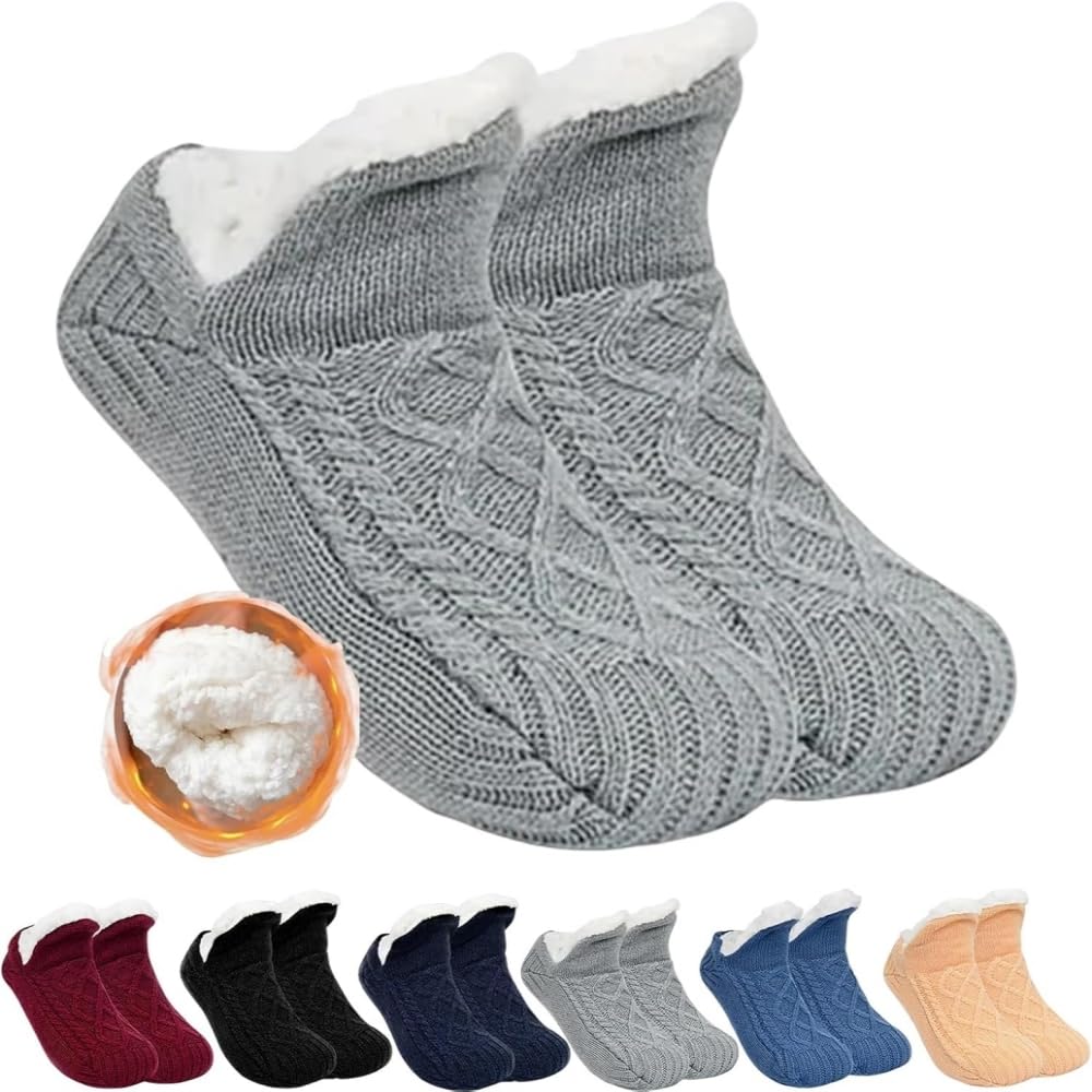 Calze/pantofole donna morbide antiscivolo con grip ABS – EU 40-42
