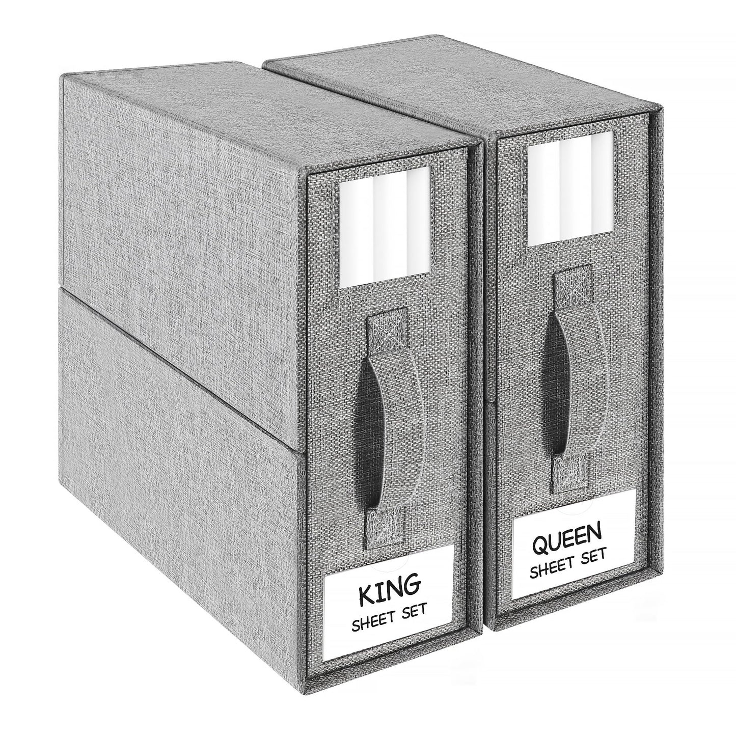 COCASES Set 4 sacchi porta biancheria pieghevoli sottoletto – Grigio