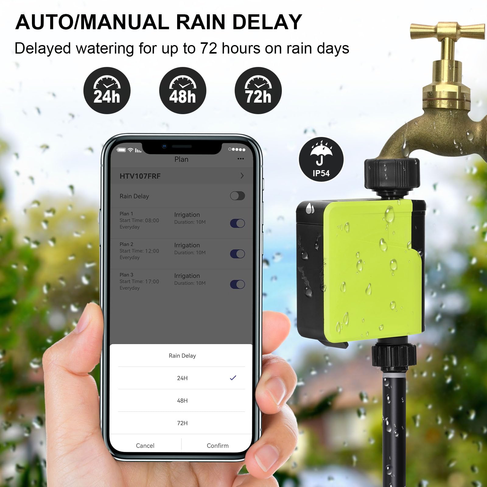 Timer irrigazione smart WiFi con app – Nero