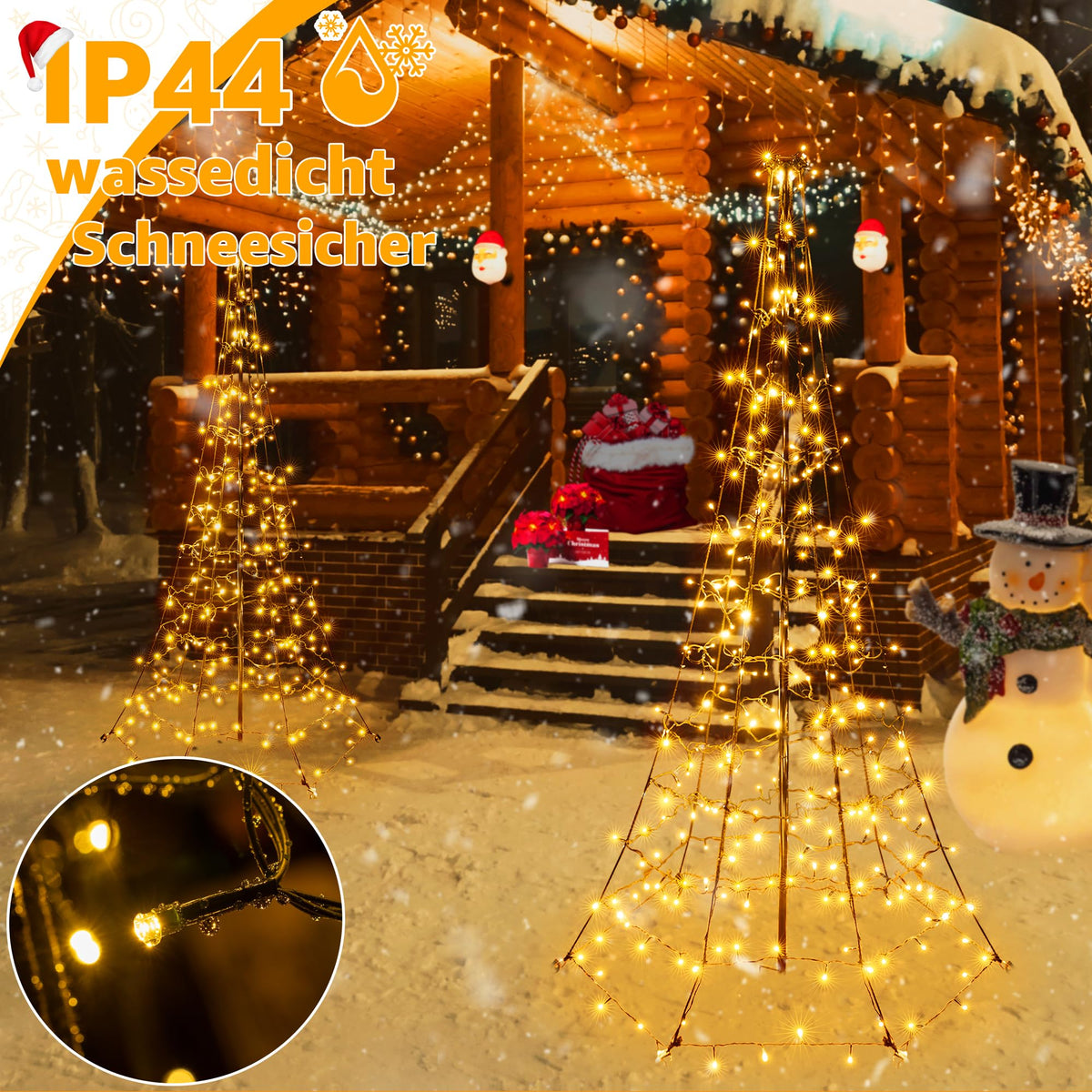 Luci per albero di Natale 1,8 m 234 LED con 8 modalità – Bianco caldo
