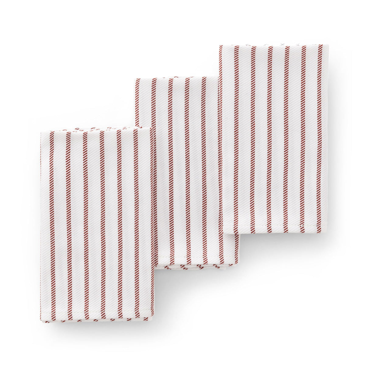 Strofinacci in cotone, set da 3 – Rosso mattone 45x70 cm