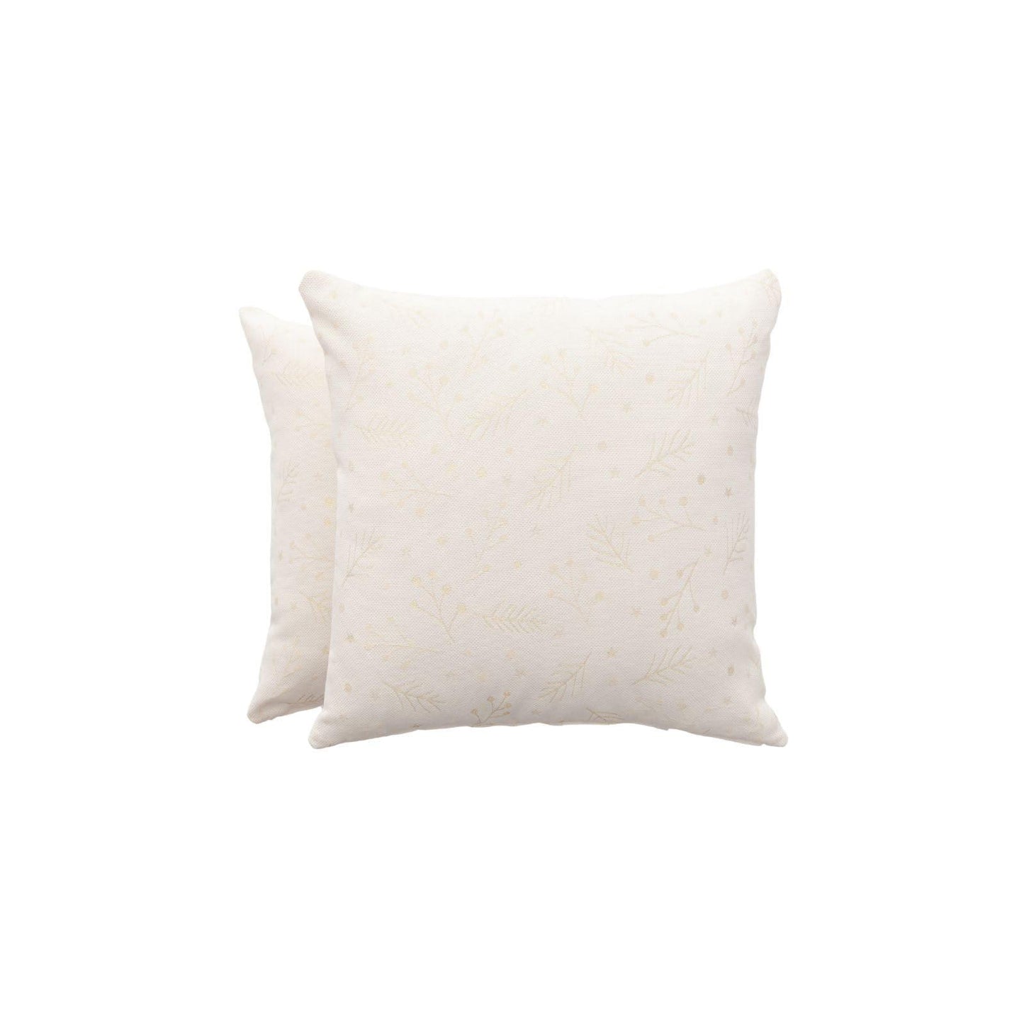 Copricuscini natalizi jacquard set da 2 – Ecru berry 45x45 cm