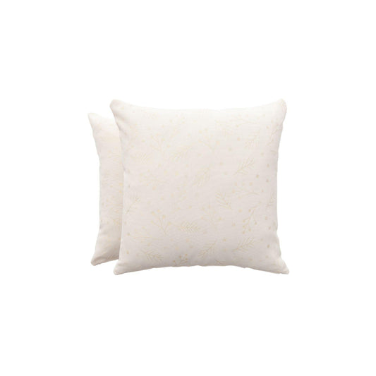 Copricuscini natalizi jacquard set da 2 – Ecru berry 45x45 cm