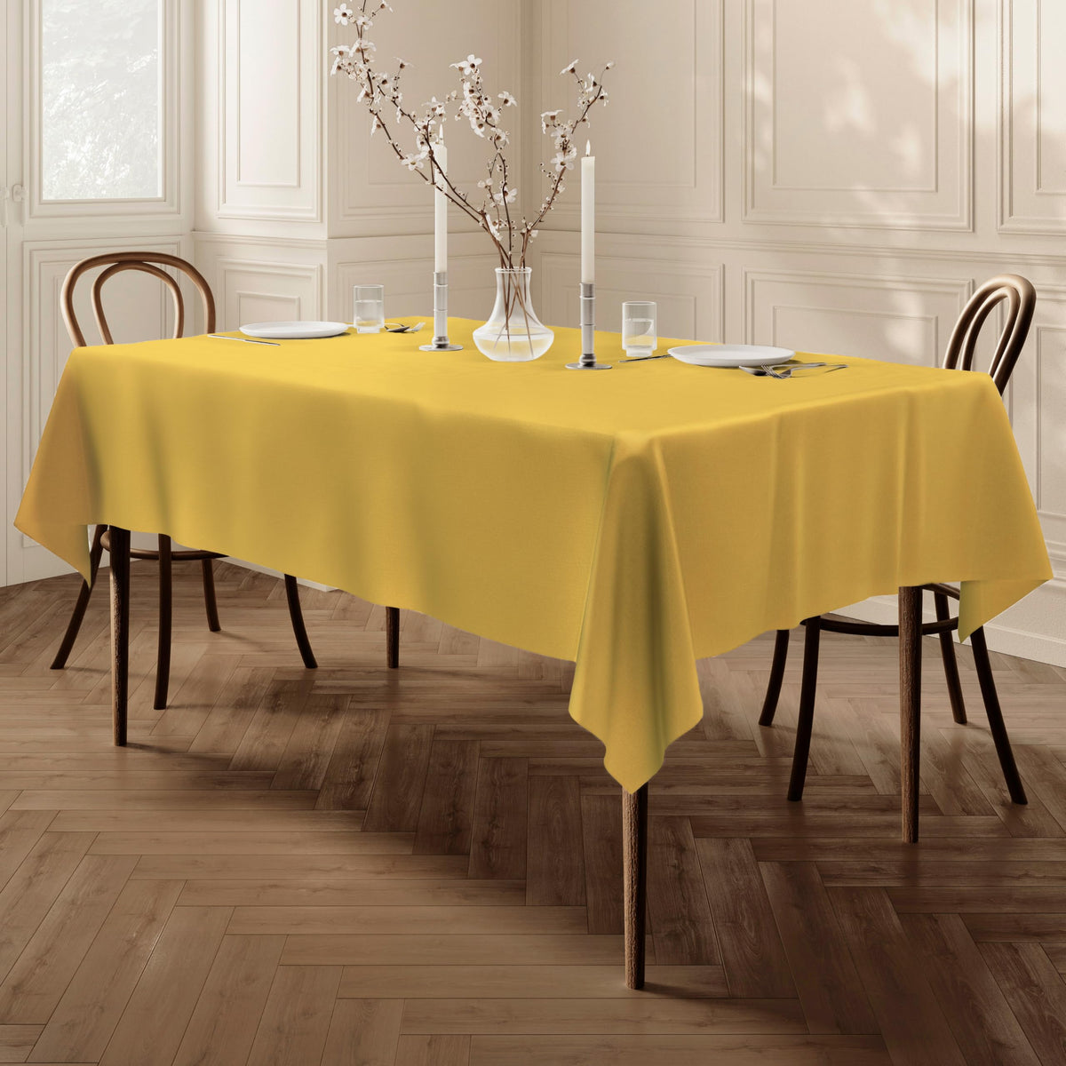 Tovaglia rettangolare in poliestere – Giallo 140x200 cm
