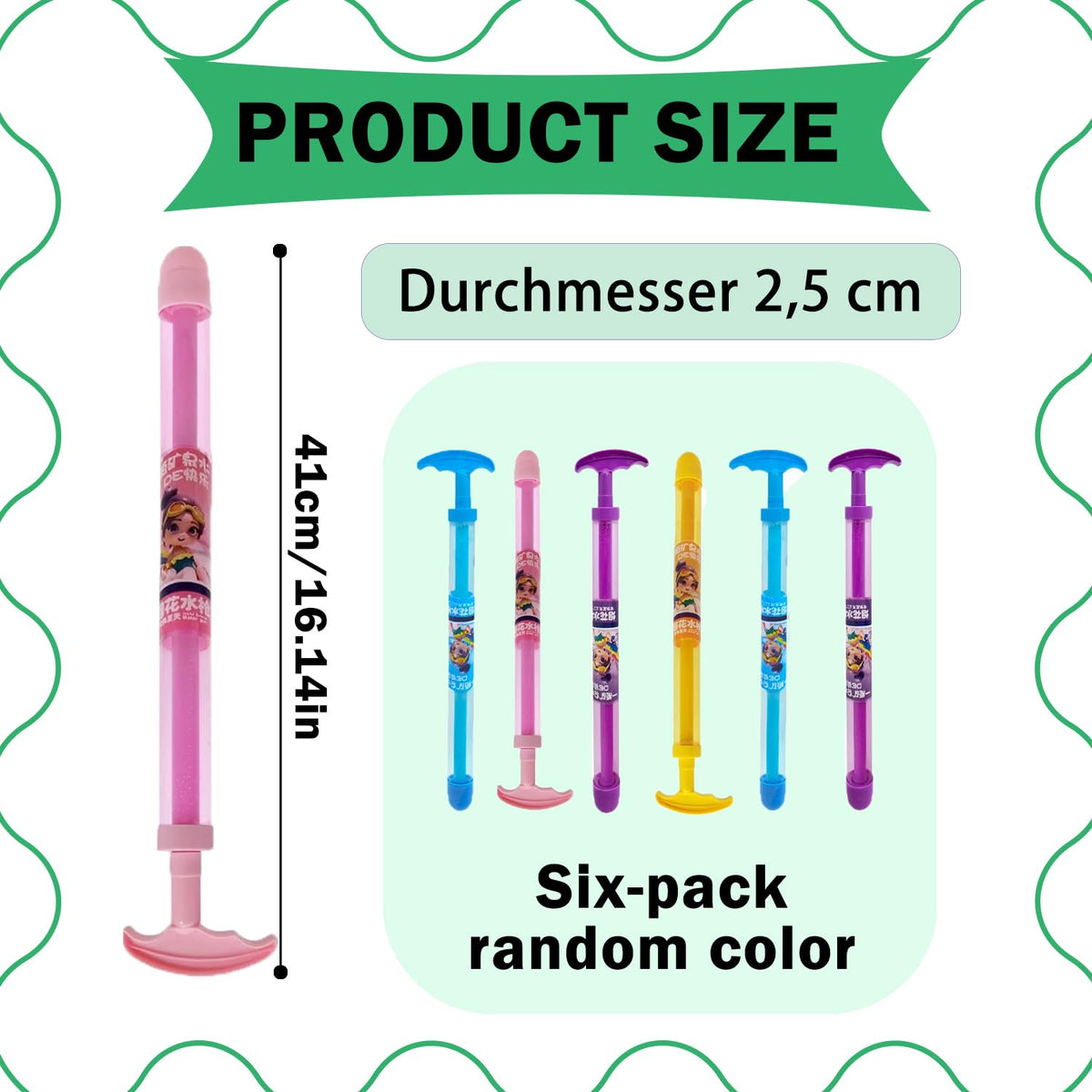 Set 6 pistole ad acqua fuochi d’artificio giocattolo piscina