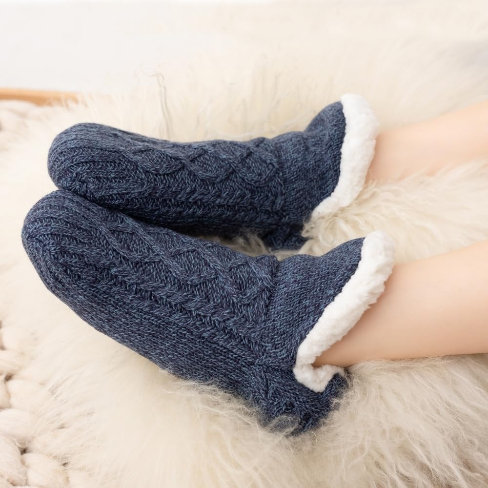 Calze/pantofole donna morbide antiscivolo con grip ABS – EU 35-39