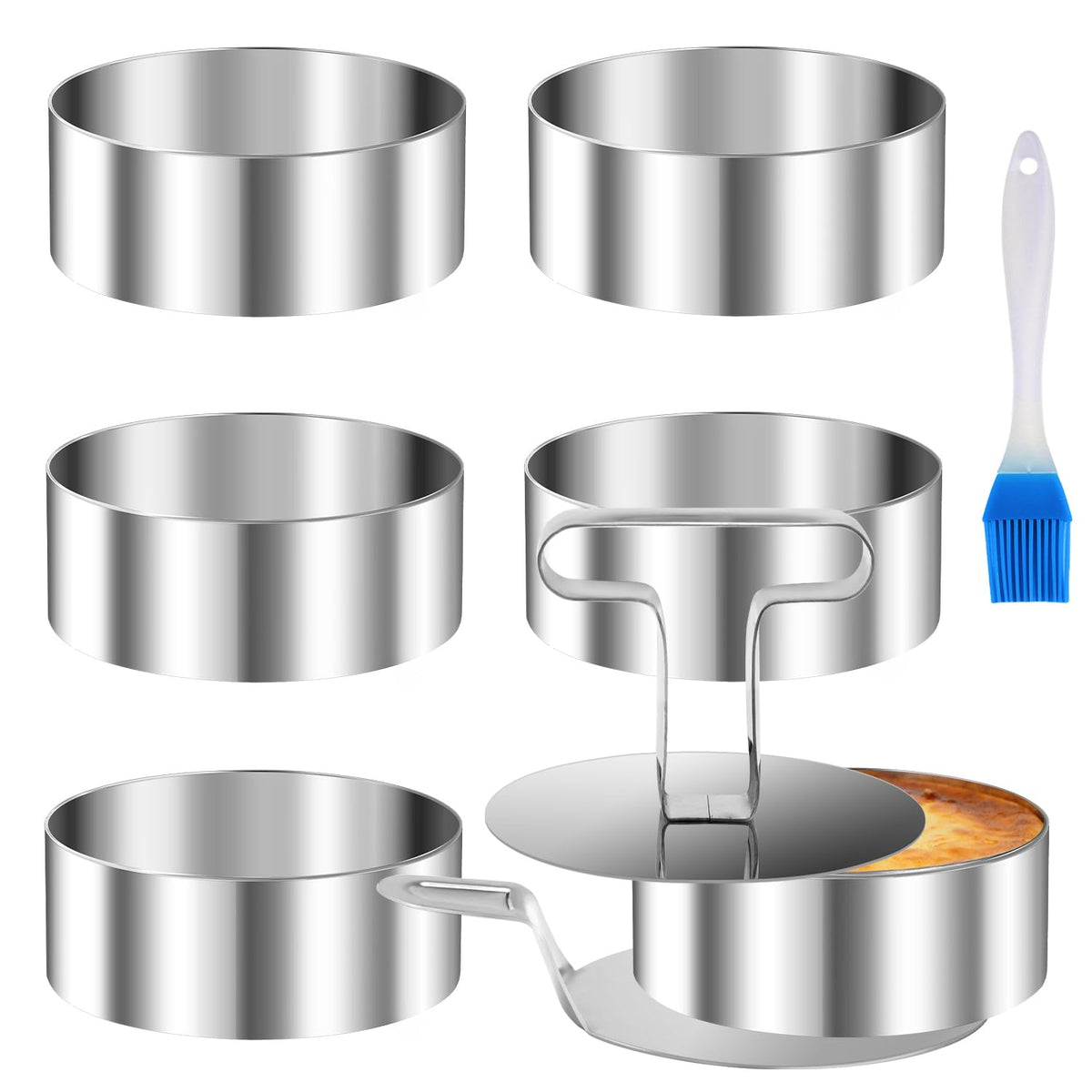 Set anelli per dessert in acciaio inox