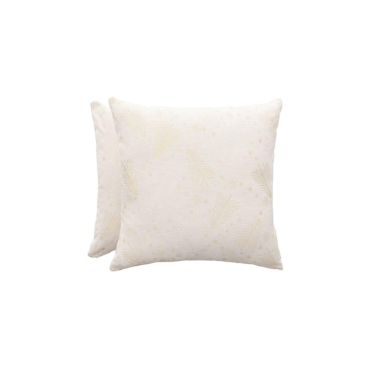 Copricuscini natalizi jacquard set da 2 – Ecru 45x45 cm