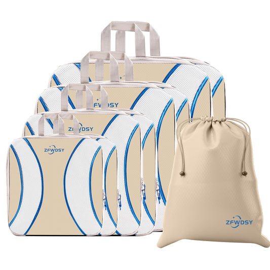 Set cubi compressione da viaggio 9 pezzi