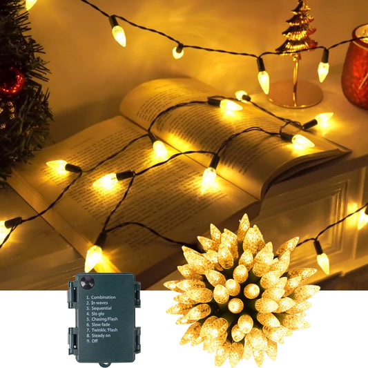 Catena luminosa LED a batteria 5 m design fragola