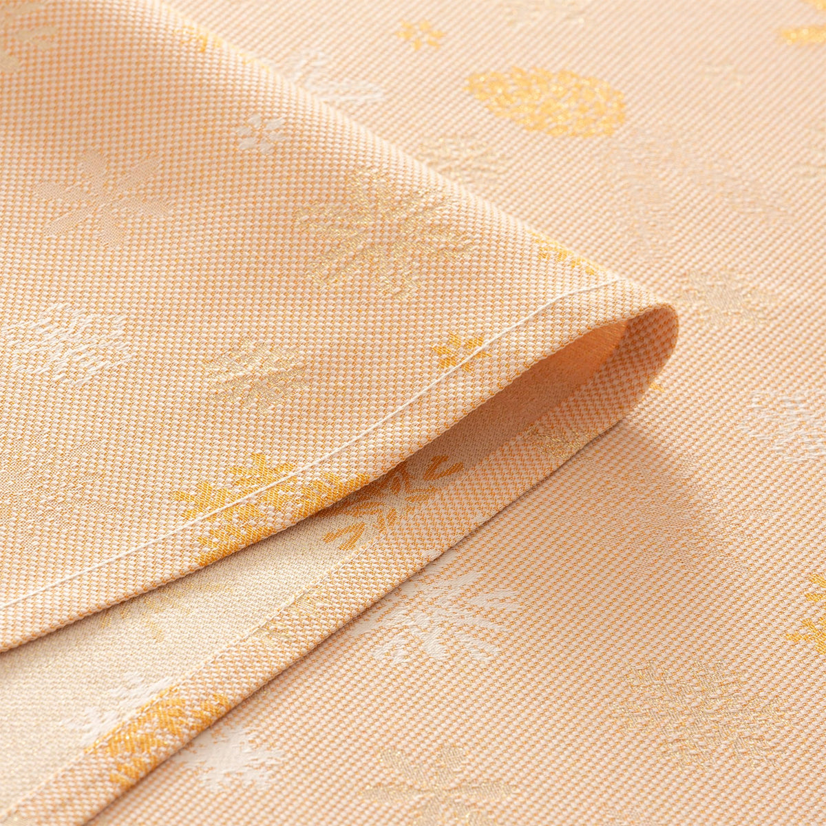 GAMUSI Tovaglia natalizia jacquard filo oro 140x300 cm – Arancio/Oro