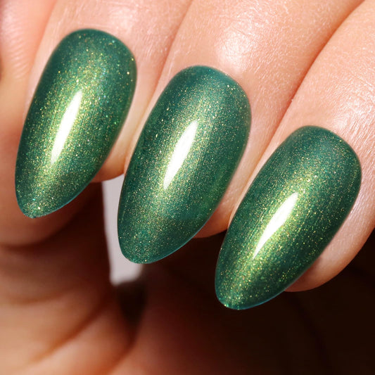 Smalto gel perlato glitter verde metallizzato – 15 ml