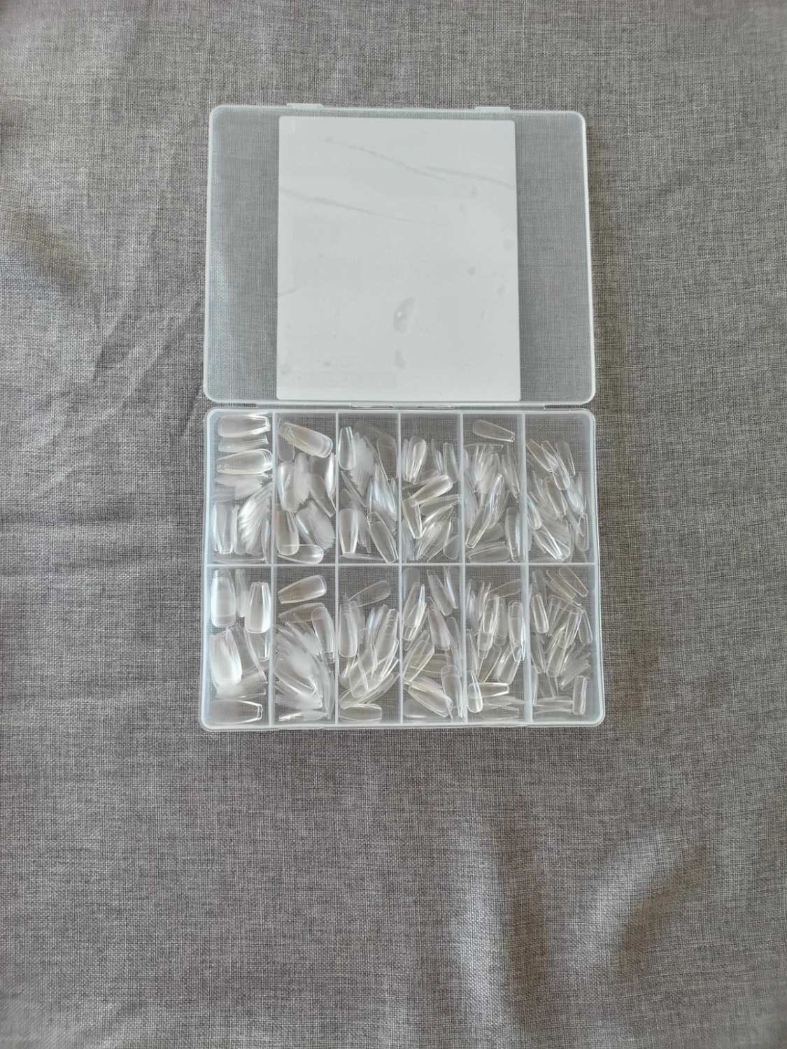 Unghie finte 504 pezzi in resina PMMA, forma ballerina