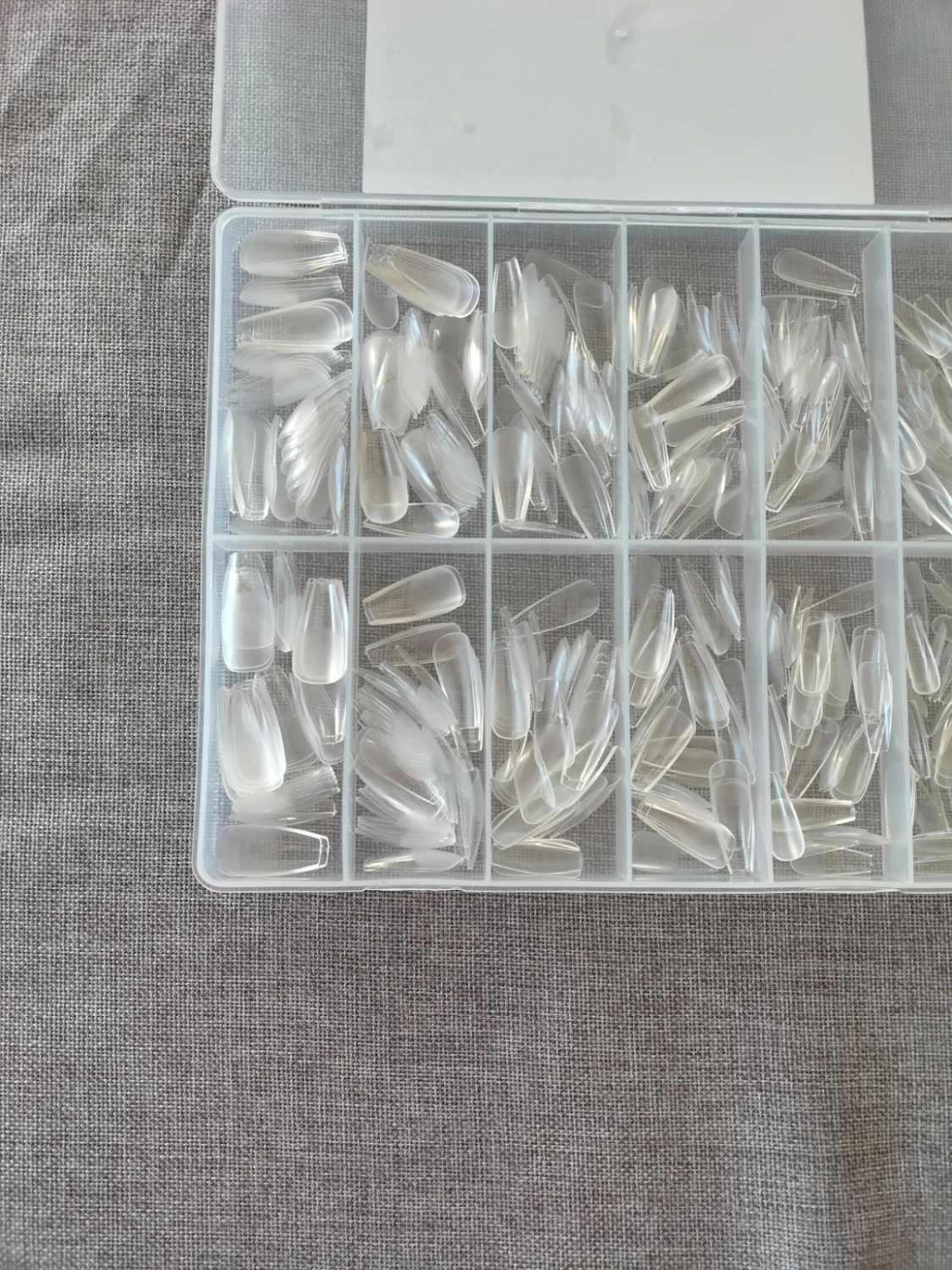 Unghie finte 504 pezzi in resina PMMA, forma ballerina