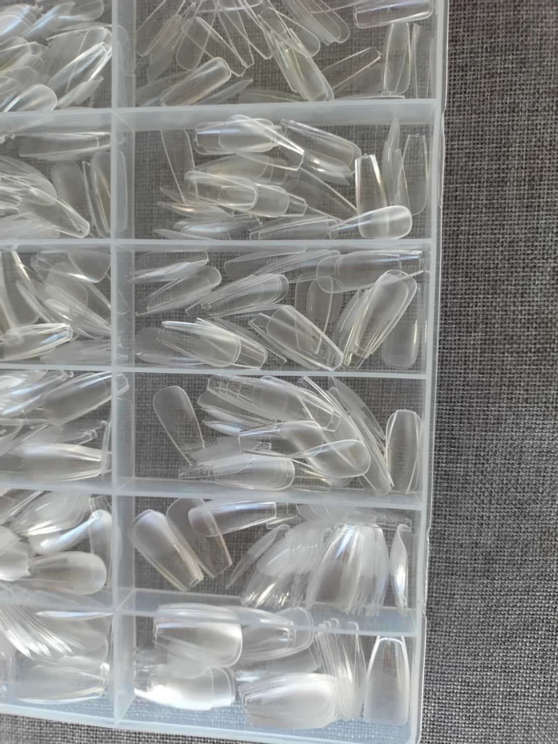 Unghie finte 504 pezzi in resina PMMA, forma ballerina