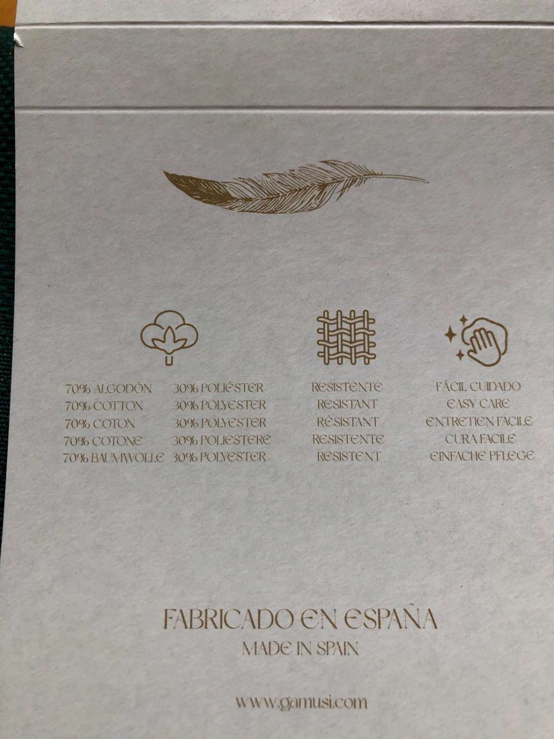 Tovaglia jacquard 140x200 cm – Verde con filo oro