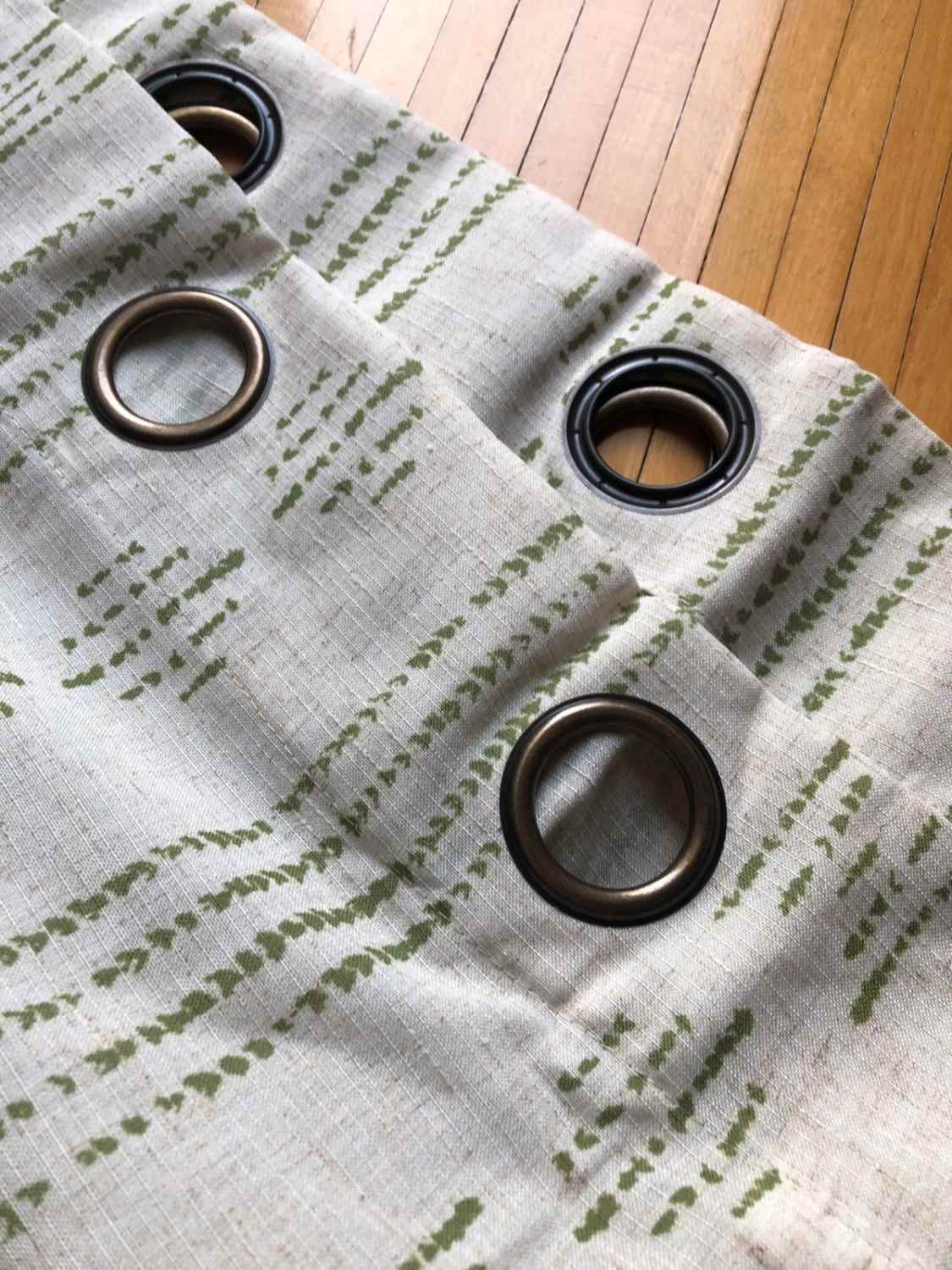 Tende boho con occhielli 140x225 cm – Verde e beige