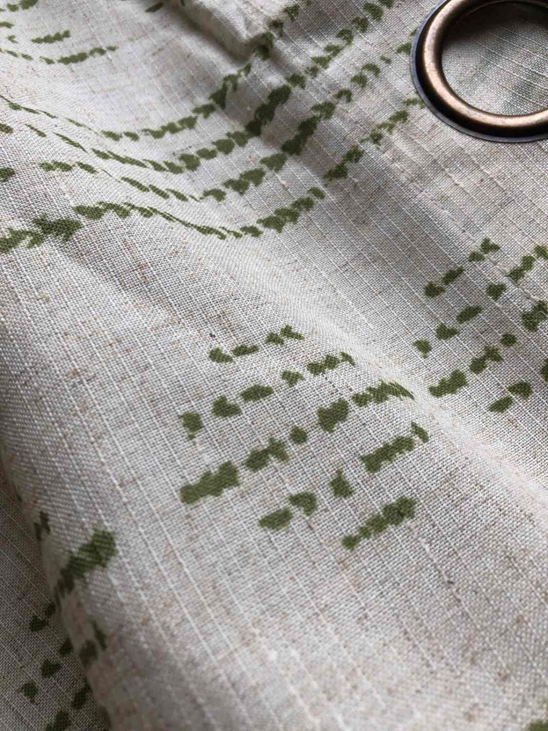 Tende boho con occhielli 140x225 cm – Verde e beige