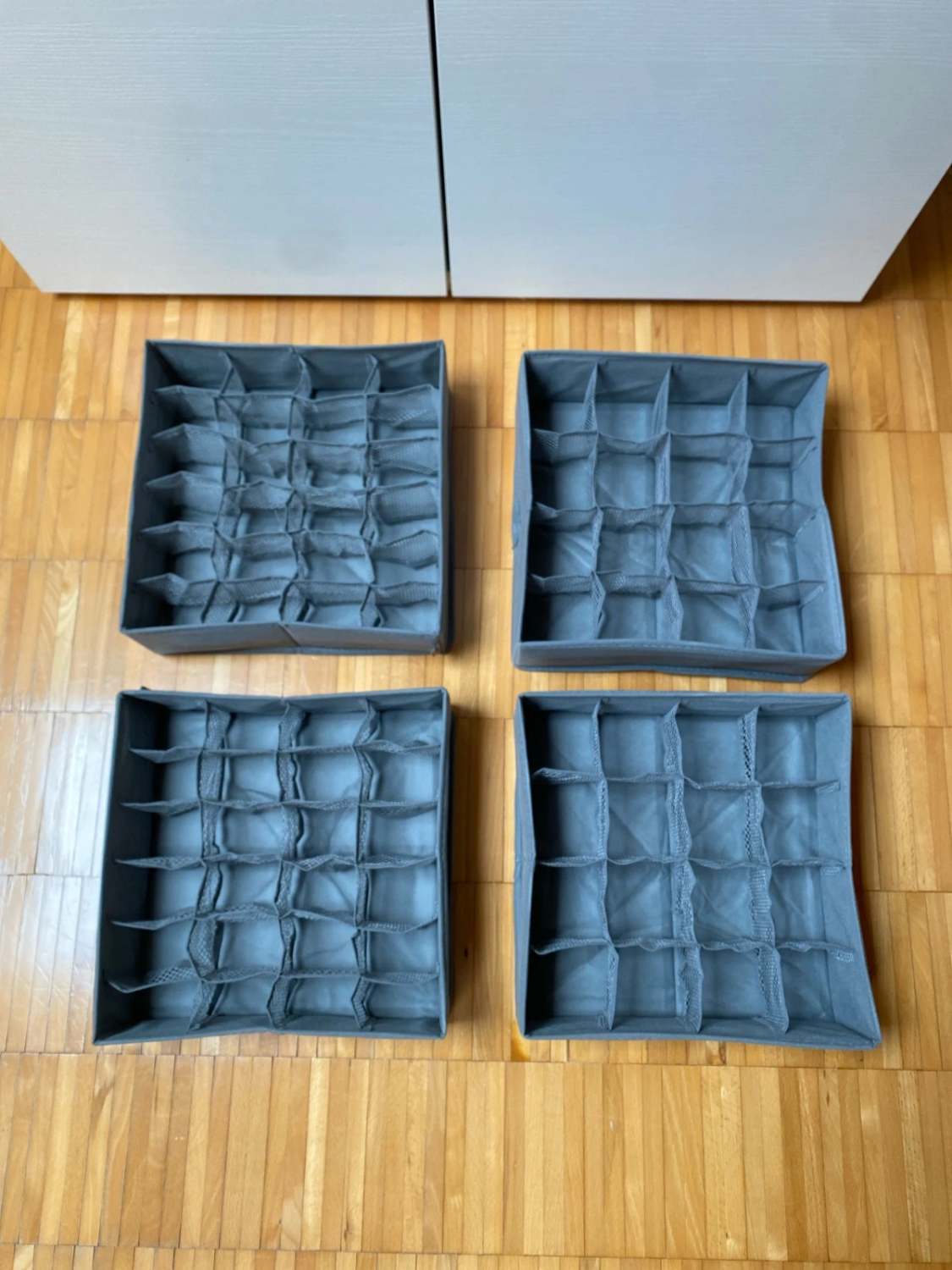Set 4 organizer cassetti 80 scomparti pieghevoli
