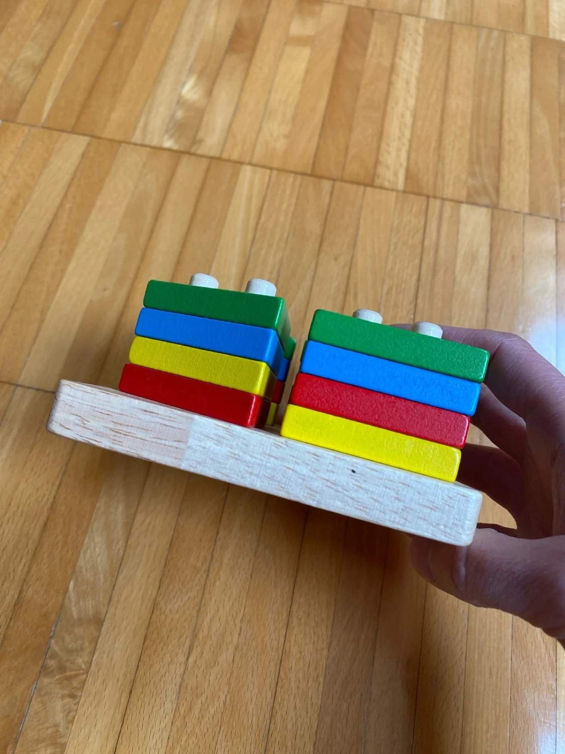 Gioco Montessori incastri forme in legno – 16 pezzi